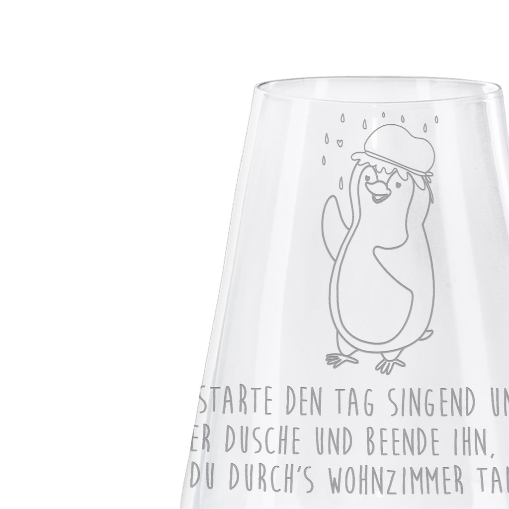 Weißwein Glas Pinguin duscht Weißweinglas, Weinglas, Weißwein Glas, Weinglas mit Gravur, Geschenk für Weinliebhaber, Spülmaschinenfeste Weingläser, Hochwertige Weinaccessoires, Pinguin, Pinguine, Dusche, duschen, Lebensmotto, Motivation, Neustart, Neuanfang, glücklich sein