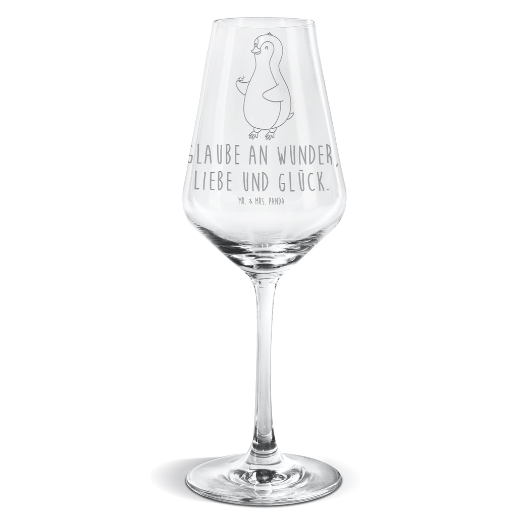 Weißwein Glas Pinguin Marienkäfer Weißweinglas, Weinglas, Weißwein Glas, Weinglas mit Gravur, Geschenk für Weinliebhaber, Spülmaschinenfeste Weingläser, Hochwertige Weinaccessoires, Pinguin, Pinguine, Marienkäfer, Liebe, Wunder, Glück, Freude, Lebensfreude