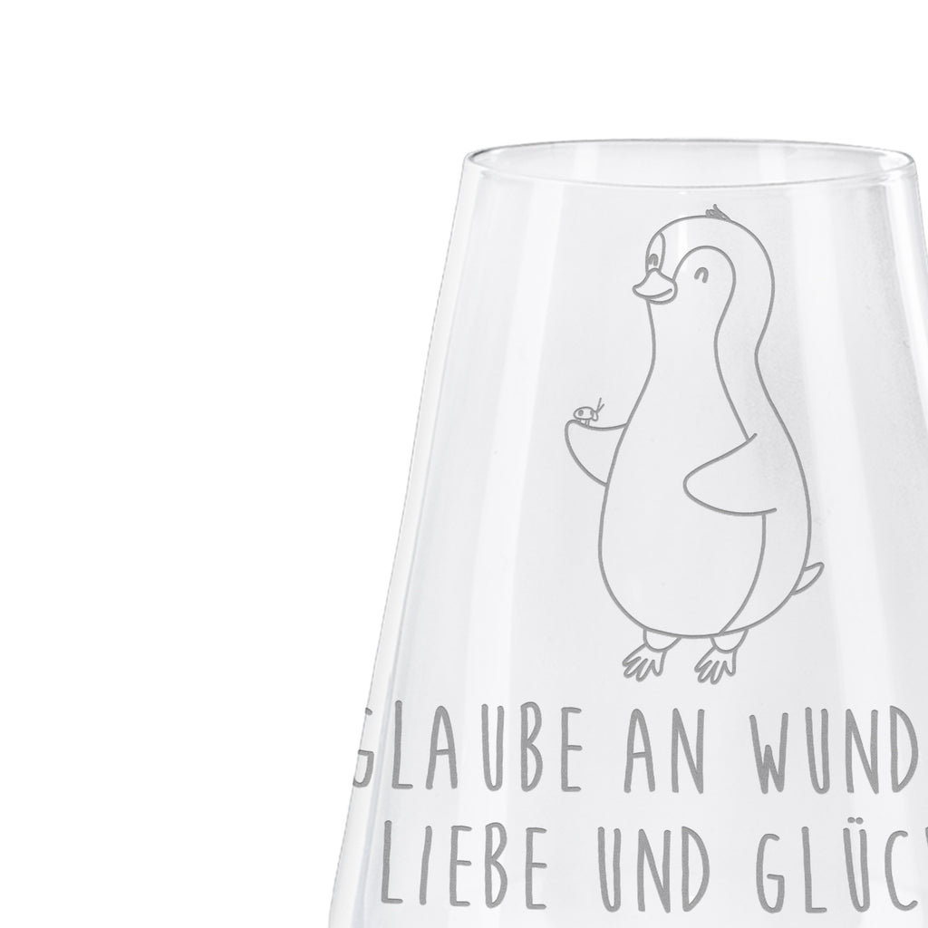 Weißwein Glas Pinguin Marienkäfer Weißweinglas, Weinglas, Weißwein Glas, Weinglas mit Gravur, Geschenk für Weinliebhaber, Spülmaschinenfeste Weingläser, Hochwertige Weinaccessoires, Pinguin, Pinguine, Marienkäfer, Liebe, Wunder, Glück, Freude, Lebensfreude