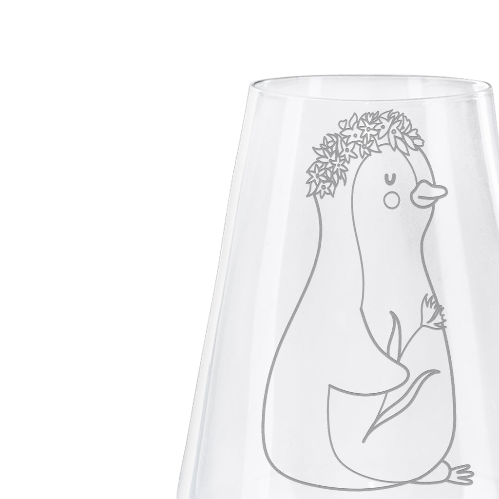 Weißwein Glas Pinguin Blumenkranz Weißweinglas, Weinglas, Weißwein Glas, Weinglas mit Gravur, Geschenk für Weinliebhaber, Spülmaschinenfeste Weingläser, Hochwertige Weinaccessoires, Pinguin, Pinguine, Blumenkranz, Universum, Leben, Wünsche, Ziele, Lebensziele, Motivation, Lebenslust, Liebeskummer, Geschenkidee