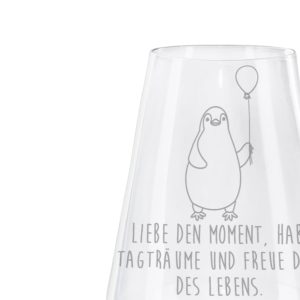 Weißwein Glas Pinguin Luftballon Weißweinglas, Weinglas, Weißwein Glas, Weinglas mit Gravur, Geschenk für Weinliebhaber, Spülmaschinenfeste Weingläser, Hochwertige Weinaccessoires, Pinguin, Pinguine, Luftballon, Tagträume, Lebenslust, Geschenk Freundin, Geschenkidee, beste Freundin, Motivation, Neustart, neues Leben, Liebe, Glück