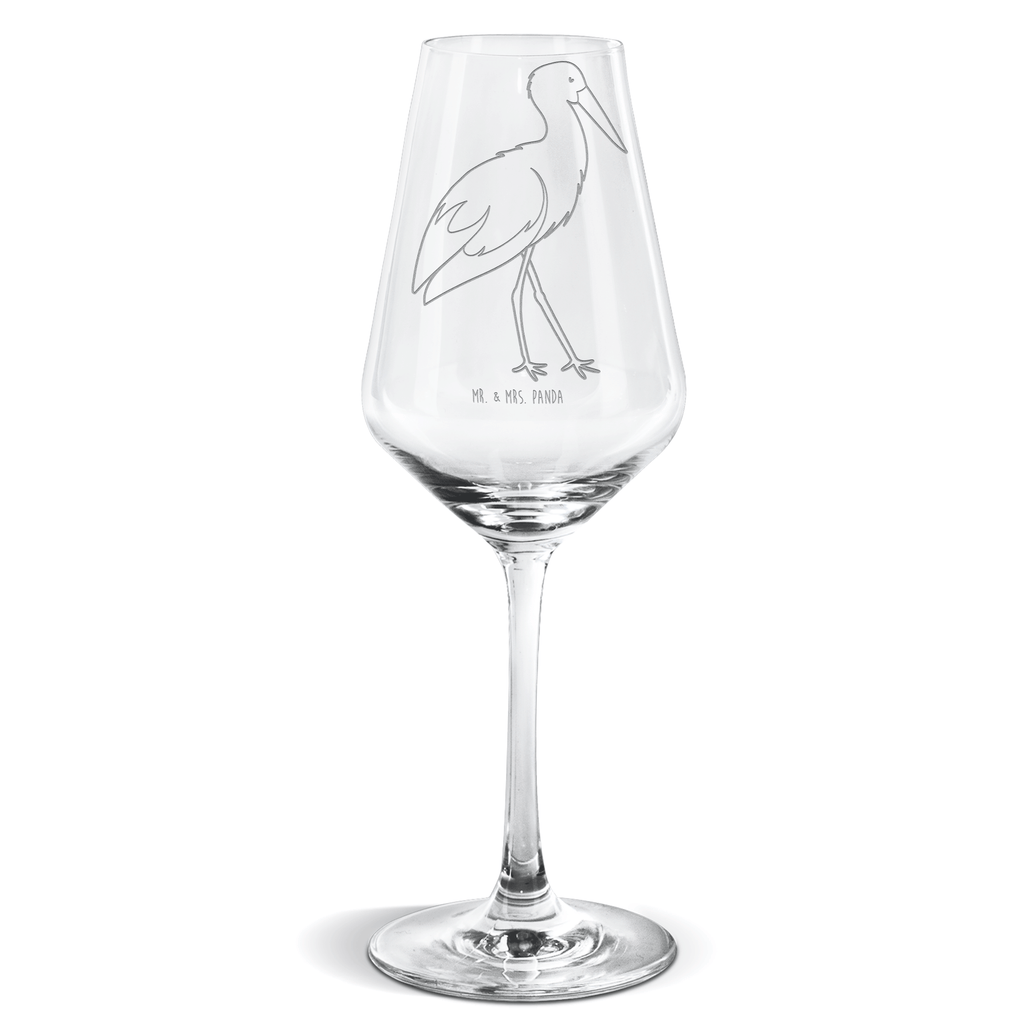 Weißwein Glas Storch Weißweinglas, Weinglas, Weißwein Glas, Weinglas mit Gravur, Geschenk für Weinliebhaber, Spülmaschinenfeste Weingläser, Hochwertige Weinaccessoires, Tiermotive, Gute Laune, lustige Sprüche, Tiere, Storch, Störche, Schwangerschaft, Geburt, Mutter, Mütter, Mutter werden, Schwanger, Babybauch, Baby