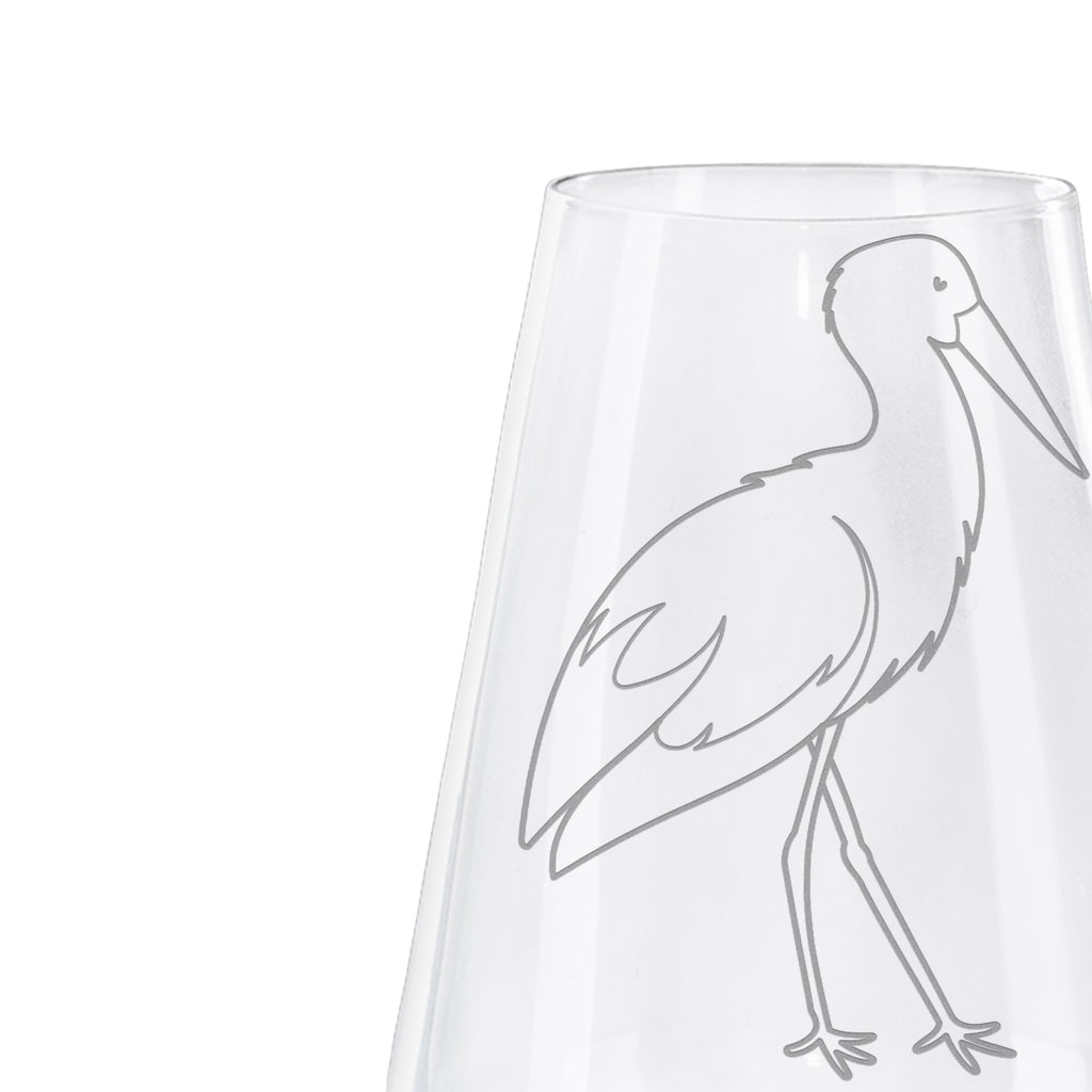 Weißwein Glas Storch Weißweinglas, Weinglas, Weißwein Glas, Weinglas mit Gravur, Geschenk für Weinliebhaber, Spülmaschinenfeste Weingläser, Hochwertige Weinaccessoires, Tiermotive, Gute Laune, lustige Sprüche, Tiere, Storch, Störche, Schwangerschaft, Geburt, Mutter, Mütter, Mutter werden, Schwanger, Babybauch, Baby