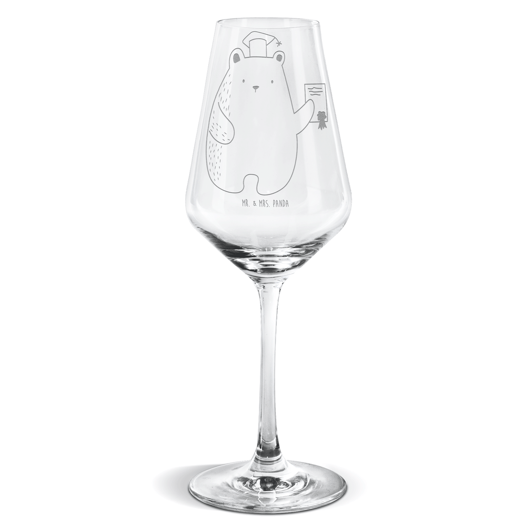 Weißwein Glas Prüfungsbär Weißweinglas, Weinglas, Weißwein Glas, Weinglas mit Gravur, Geschenk für Weinliebhaber, Spülmaschinenfeste Weingläser, Hochwertige Weinaccessoires, Bär, Teddy, Teddybär, Abitur, Prüfungen, Prüfung bestanden, Abschluss, Zeugnis, Abschlusszeugnis