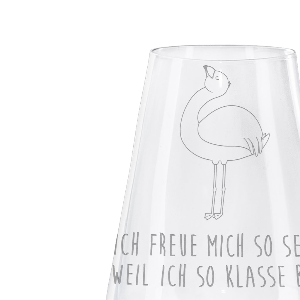 Weißwein Glas Flamingo stolz Weißweinglas, Weinglas, Weißwein Glas, Weinglas mit Gravur, Geschenk für Weinliebhaber, Spülmaschinenfeste Weingläser, Hochwertige Weinaccessoires, Flamingo, stolz, Freude, Selbstliebe, Selbstakzeptanz, Freundin, beste Freundin, Tochter, Mama, Schwester