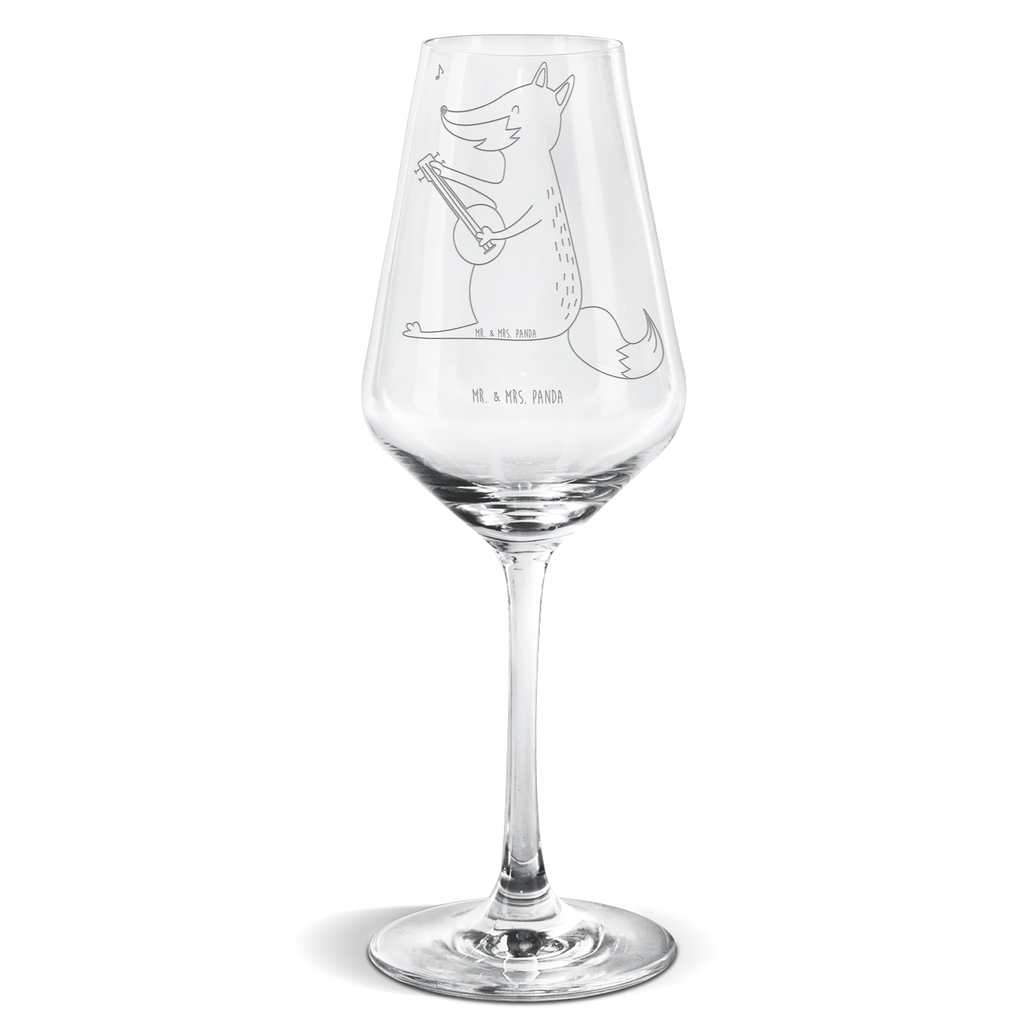 Weißwein Glas Fuchs Gitarre Weißweinglas, Weinglas, Weißwein Glas, Weinglas mit Gravur, Geschenk für Weinliebhaber, Spülmaschinenfeste Weingläser, Hochwertige Weinaccessoires, Fuchs, Füchse, Geschenk Musiker, Musik Spruch, Musikerin, Sänger, Sängerin, Gitarre