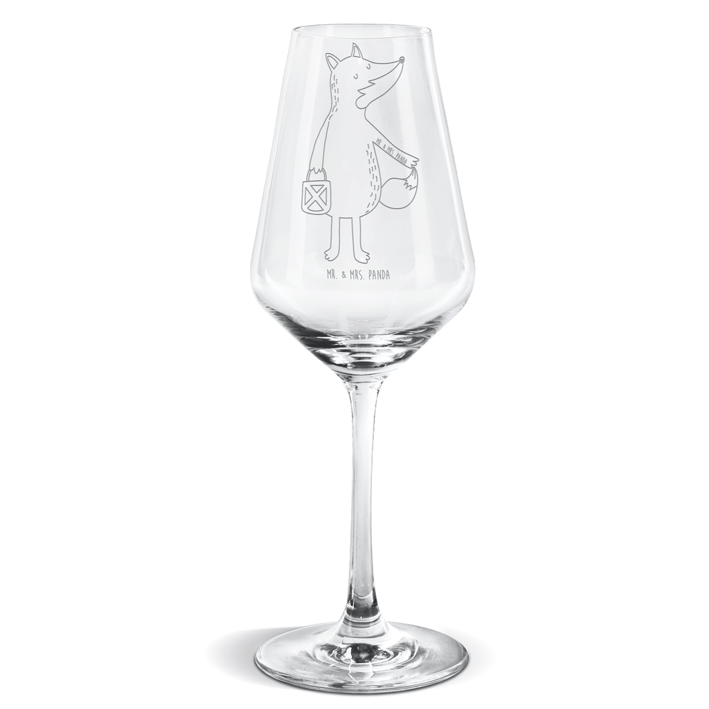 Weißwein Glas Fuchs Laterne Weißweinglas, Weinglas, Weißwein Glas, Weinglas mit Gravur, Geschenk für Weinliebhaber, Spülmaschinenfeste Weingläser, Hochwertige Weinaccessoires, Fuchs, Füchse, Spruch trösten, Liebeskummer Spruch, Laterne, Sankt Martin, Laternenumzug, Aufmuntern, Cäsar Otto Hugo Flaischlen