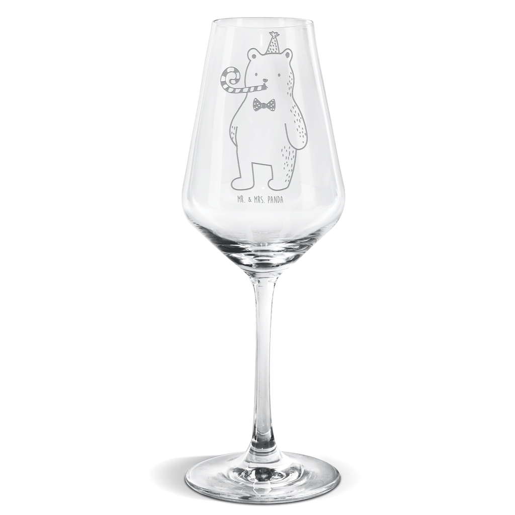 Weißwein Glas Birthday Bär Weißweinglas, Weinglas, Weißwein Glas, Weinglas mit Gravur, Geschenk für Weinliebhaber, Spülmaschinenfeste Weingläser, Hochwertige Weinaccessoires, Bär, Teddy, Teddybär, Happy Birthday, Alles Gute, Glückwunsch, Geburtstag