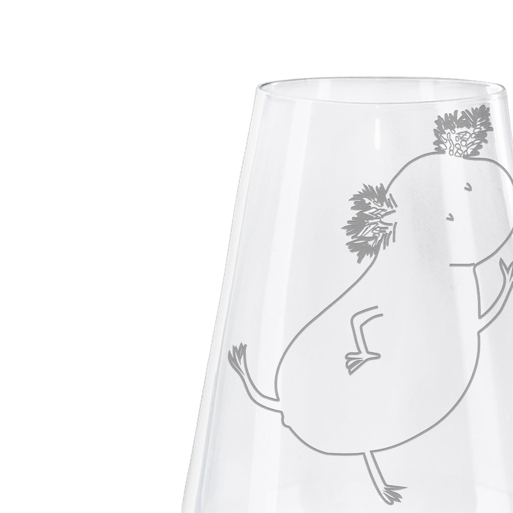 Weißwein Glas Axolotl tanzt Weißweinglas, Weinglas, Weißwein Glas, Weinglas mit Gravur, Geschenk für Weinliebhaber, Spülmaschinenfeste Weingläser, Hochwertige Weinaccessoires, Axolotl, Molch, Axolot, Schwanzlurch, Lurch, Lurche, Dachschaden, Sterne, verrückt, Freundin, beste Freundin