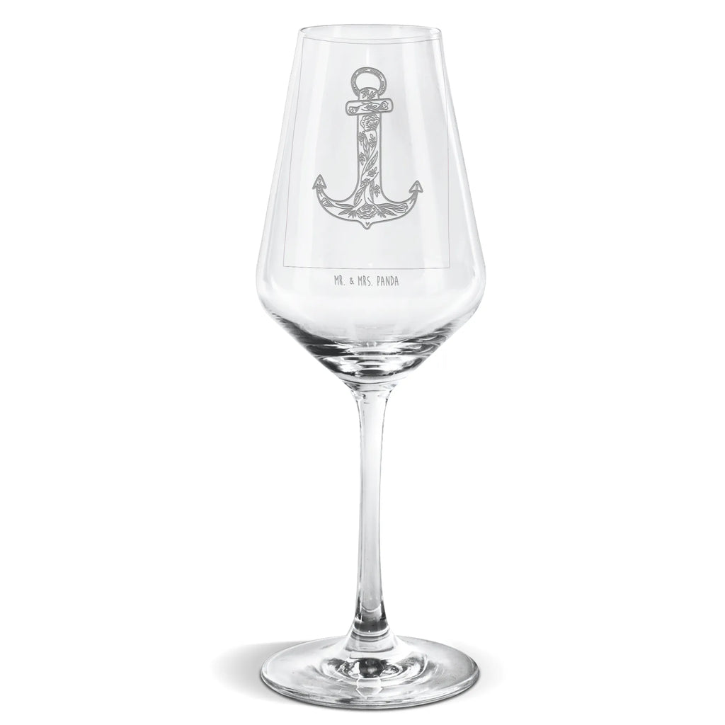 Weißwein Glas Anker Blau Weißweinglas, Weinglas, Weißwein Glas, Weinglas mit Gravur, Geschenk für Weinliebhaber, Spülmaschinenfeste Weingläser, Hochwertige Weinaccessoires, Tiermotive, Gute Laune, lustige Sprüche, Tiere