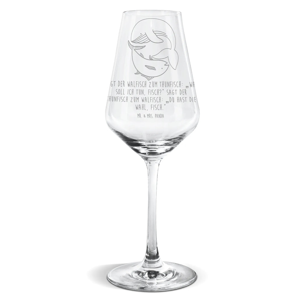 Weißwein Glas Walfisch & Thunfisch Weißweinglas, Weinglas, Weißwein Glas, Weinglas mit Gravur, Geschenk für Weinliebhaber, Spülmaschinenfeste Weingläser, Hochwertige Weinaccessoires, Tiermotive, Gute Laune, lustige Sprüche, Tiere, Wal, Wahl, Tunfisch, Wortwitz lustig, Spruch lustig, Flachwitz, Witz, Spruch des Tages, Flachwitz Geschenk