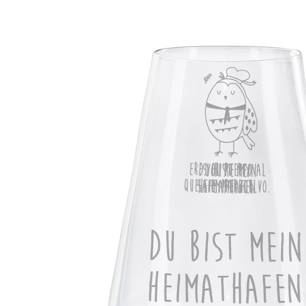 Weißwein Glas Eule Matrosen Weißweinglas, Weinglas, Weißwein Glas, Weinglas mit Gravur, Geschenk für Weinliebhaber, Spülmaschinenfeste Weingläser, Hochwertige Weinaccessoires, Eule, Eule Spruch, Eule Deko, Owl, Wortspiel lustig, Matrose, Freundin, Ehe, Seefahrer, Heimathafen, Hochzeitstag Geschenk