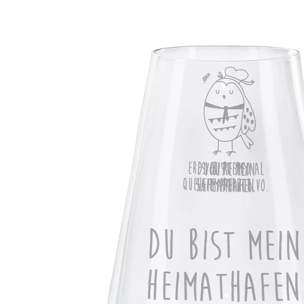 Weißwein Glas Eule Matrosen Weißweinglas, Weinglas, Weißwein Glas, Weinglas mit Gravur, Geschenk für Weinliebhaber, Spülmaschinenfeste Weingläser, Hochwertige Weinaccessoires, Eule, Eule Spruch, Eule Deko, Owl, Wortspiel lustig, Matrose, Freundin, Ehe, Seefahrer, Heimathafen, Hochzeitstag Geschenk