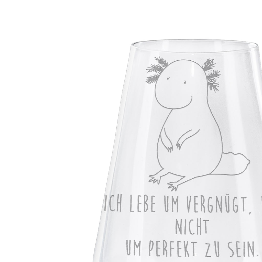 Weißwein Glas Axolotl Weißweinglas, Weinglas, Weißwein Glas, Weinglas mit Gravur, Geschenk für Weinliebhaber, Spülmaschinenfeste Weingläser, Hochwertige Weinaccessoires, Axolotl, Molch, Axolot, vergnügt, fröhlich, zufrieden, Lebensstil, Weisheit, Lebensweisheit, Liebe, Freundin