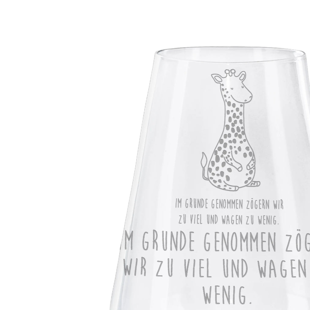 Weißwein Glas Giraffe Zufrieden Weißweinglas, Weinglas, Weißwein Glas, Weinglas mit Gravur, Geschenk für Weinliebhaber, Spülmaschinenfeste Weingläser, Hochwertige Weinaccessoires, Afrika, Wildtiere, Giraffe, Zufrieden, Glück, Abenteuer