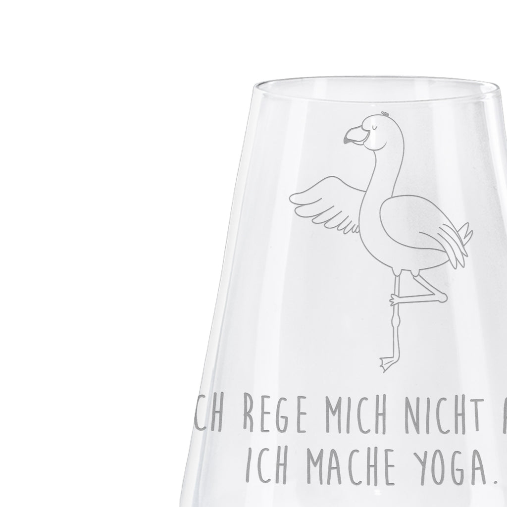 Weißwein Glas Flamingo Yoga Weißweinglas, Weinglas, Weißwein Glas, Weinglas mit Gravur, Geschenk für Weinliebhaber, Spülmaschinenfeste Weingläser, Hochwertige Weinaccessoires, Flamingo, Vogel, Yoga, Namaste, Achtsamkeit, Yoga-Übung, Entspannung, Ärger, Aufregen, Tiefenentspannung