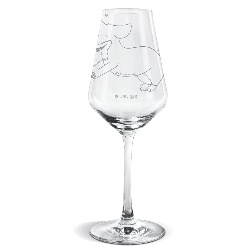 Weißwein Glas Hund Dackel fröhlich Weißweinglas, Weinglas, Weißwein Glas, Weinglas mit Gravur, Geschenk für Weinliebhaber, Spülmaschinenfeste Weingläser, Hochwertige Weinaccessoires, Hund, Hundemotiv, Haustier, Hunderasse, Tierliebhaber, Hundebesitzer, Sprüche, Hunde, Dackel, Dachshund, happy dog