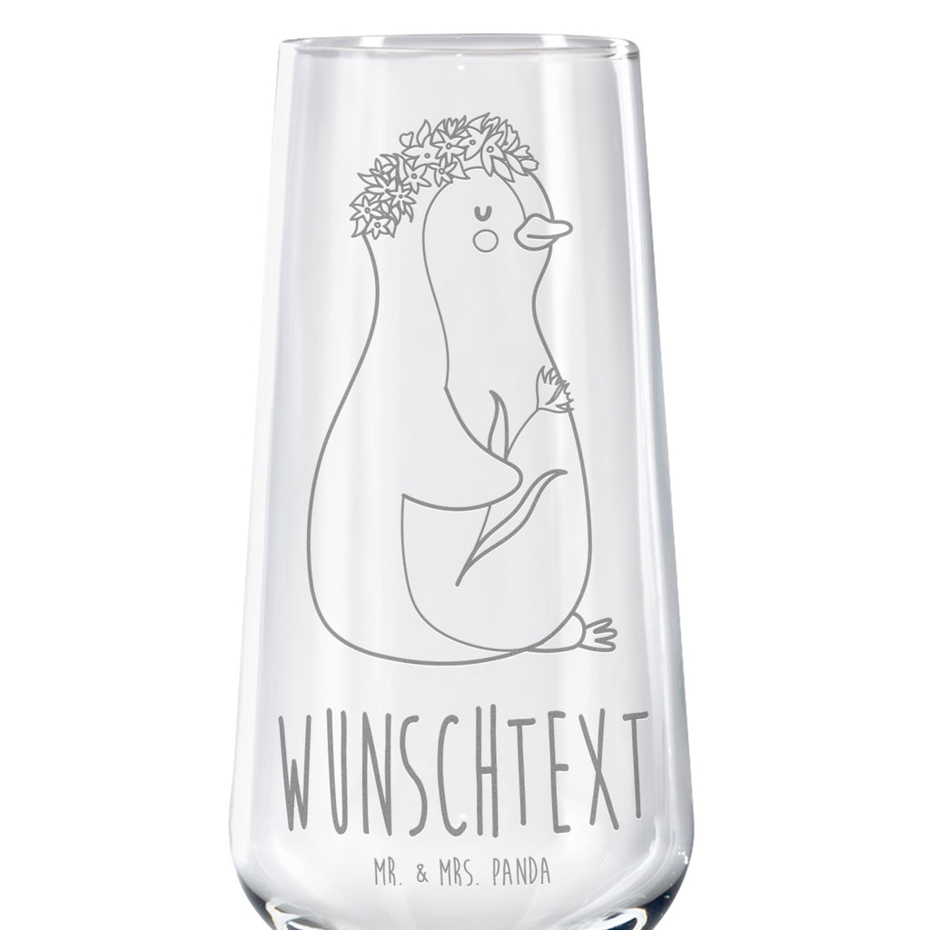 Personalisiertes Sektglas Pinguin Blumenkranz Sektglas, Sektglas mit Gravur, Spülmaschinenfeste Sektgläser, Pinguin, Pinguine, Blumenkranz, Universum, Leben, Wünsche, Ziele, Lebensziele, Motivation, Lebenslust, Liebeskummer, Geschenkidee