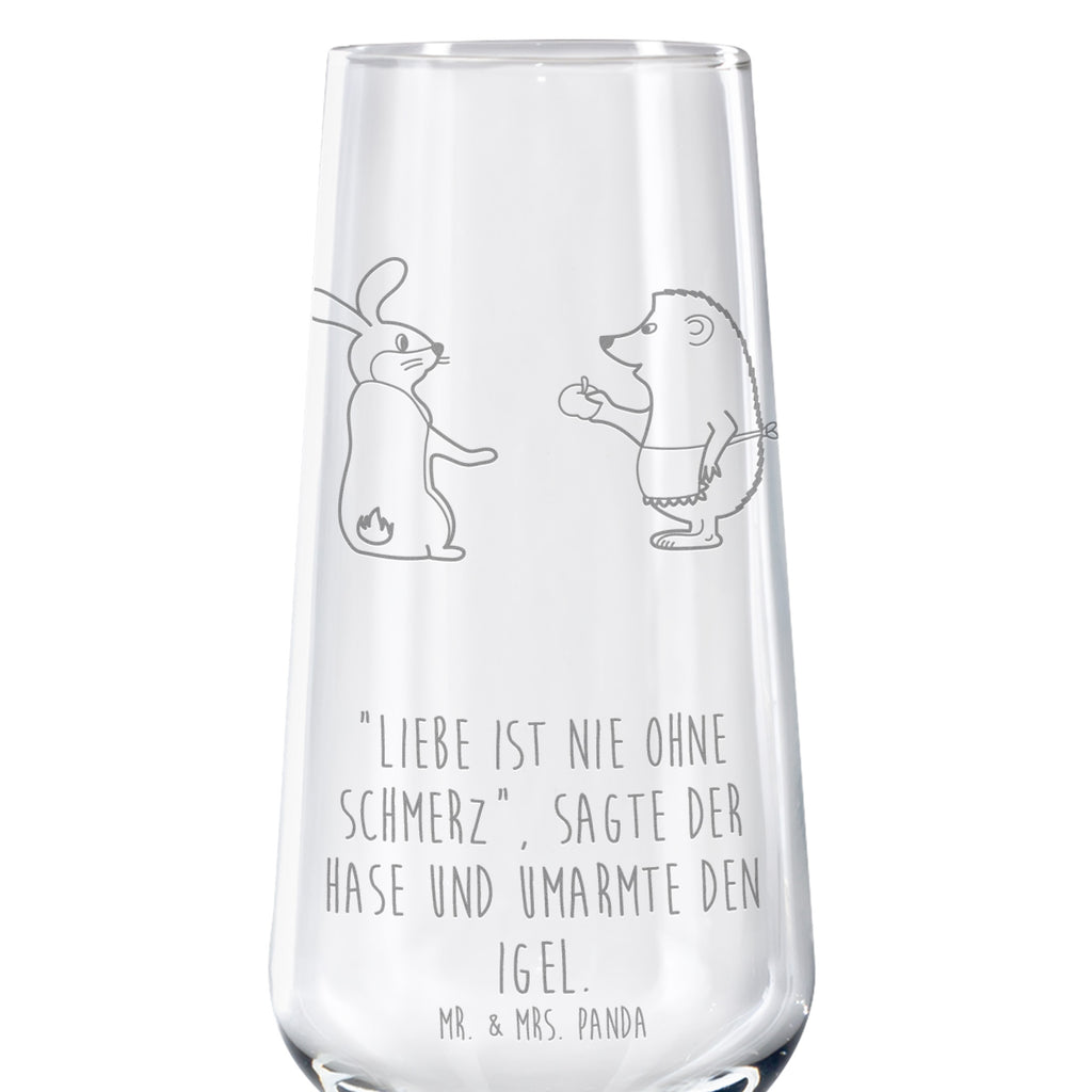 Sektglas Liebe ist nie ohne Schmerz Sektglas, Sektglas mit Gravur, Spülmaschinenfeste Sektgläser, Tiermotive, Gute Laune, lustige Sprüche, Tiere, Igel und Hase, Igel, Hase, Liebe Spruch, Liebeskummer Geschenk, Herzschmerz, Trösten, Trennungsschmerz, Spruch romantisch