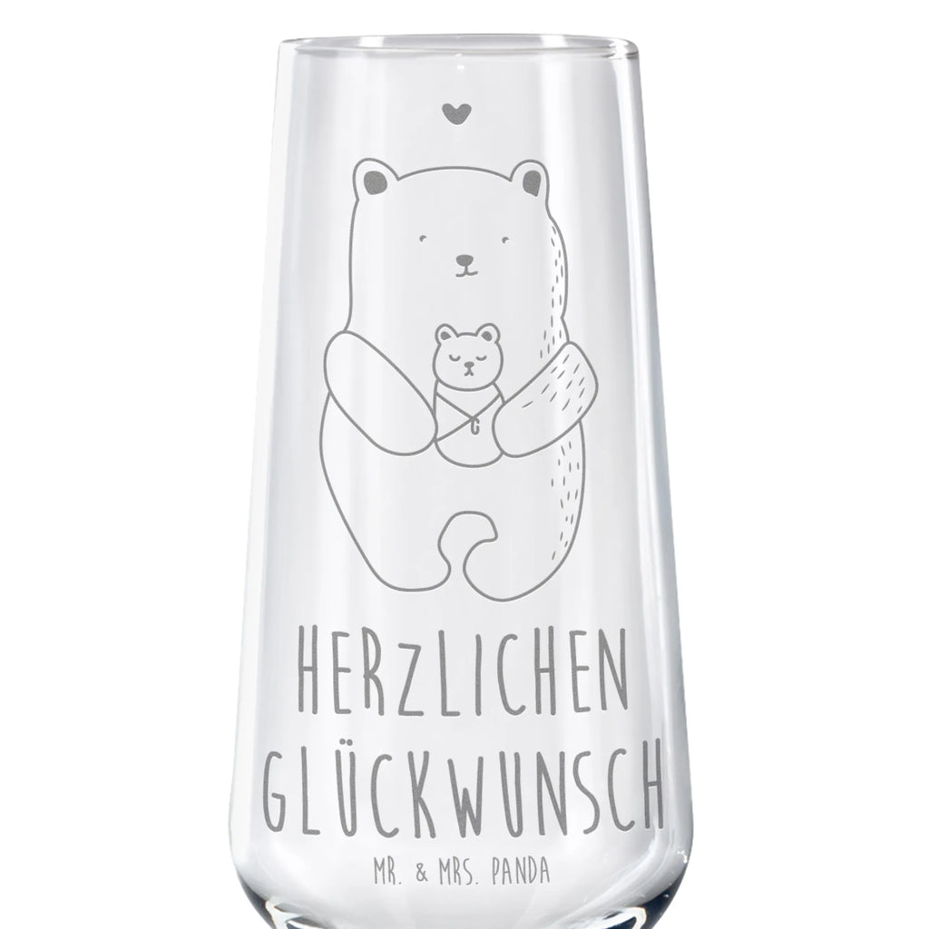 Sektglas Bär mit Baby Sektglas, Sektglas mit Gravur, Spülmaschinenfeste Sektgläser, Bär, Teddy, Teddybär, Eltern, Mutter, Baby, Taufe, Geburt, Nichte, Neffe, Enkel, Enkelin, Täufling, Geburtstag, Glückwunsch