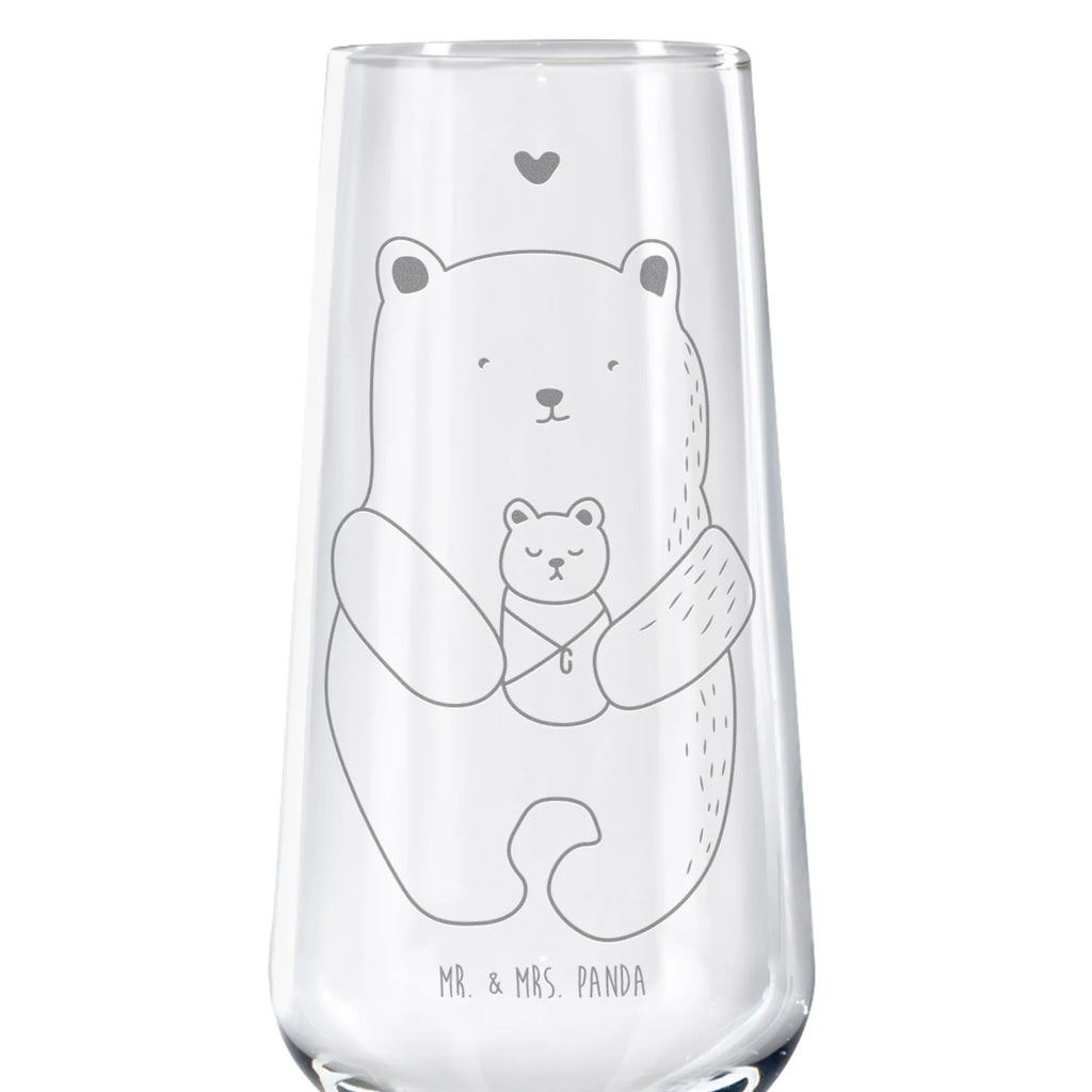 Sektglas Bär mit Baby Sektglas, Sektglas mit Gravur, Spülmaschinenfeste Sektgläser, Bär, Teddy, Teddybär, Eltern, Mutter, Baby, Taufe, Geburt, Nichte, Neffe, Enkel, Enkelin, Täufling, Geburtstag, Glückwunsch