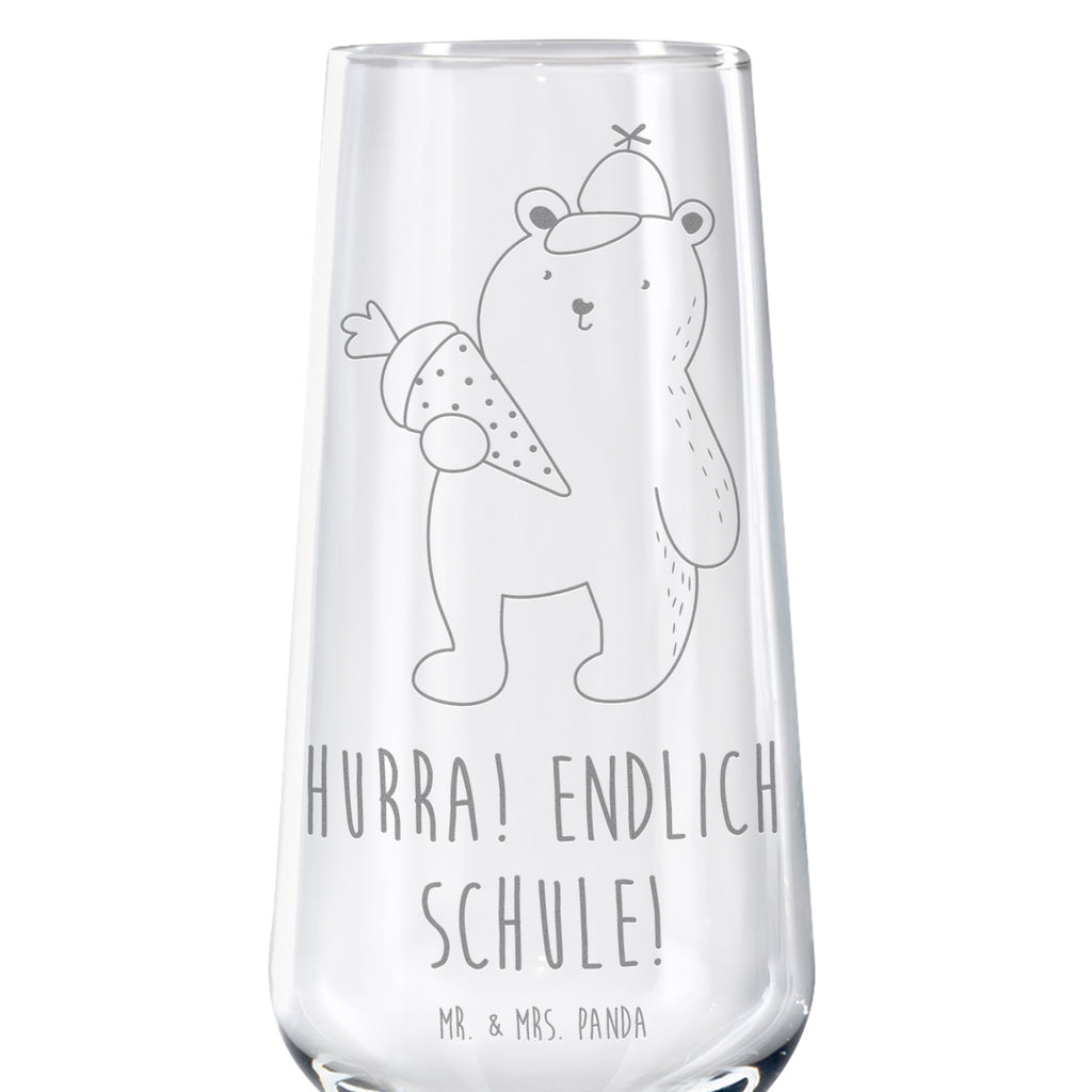 Sektglas Bär mit Schultüte Sektglas, Sektglas mit Gravur, Spülmaschinenfeste Sektgläser, Bär, Teddy, Teddybär, Bär Motiv, Schultüte, Erster Schultag Geschenk, Einschulung Geschenk, Schule Geschenk, Grundschule, Schulanfang, Schulbeginn