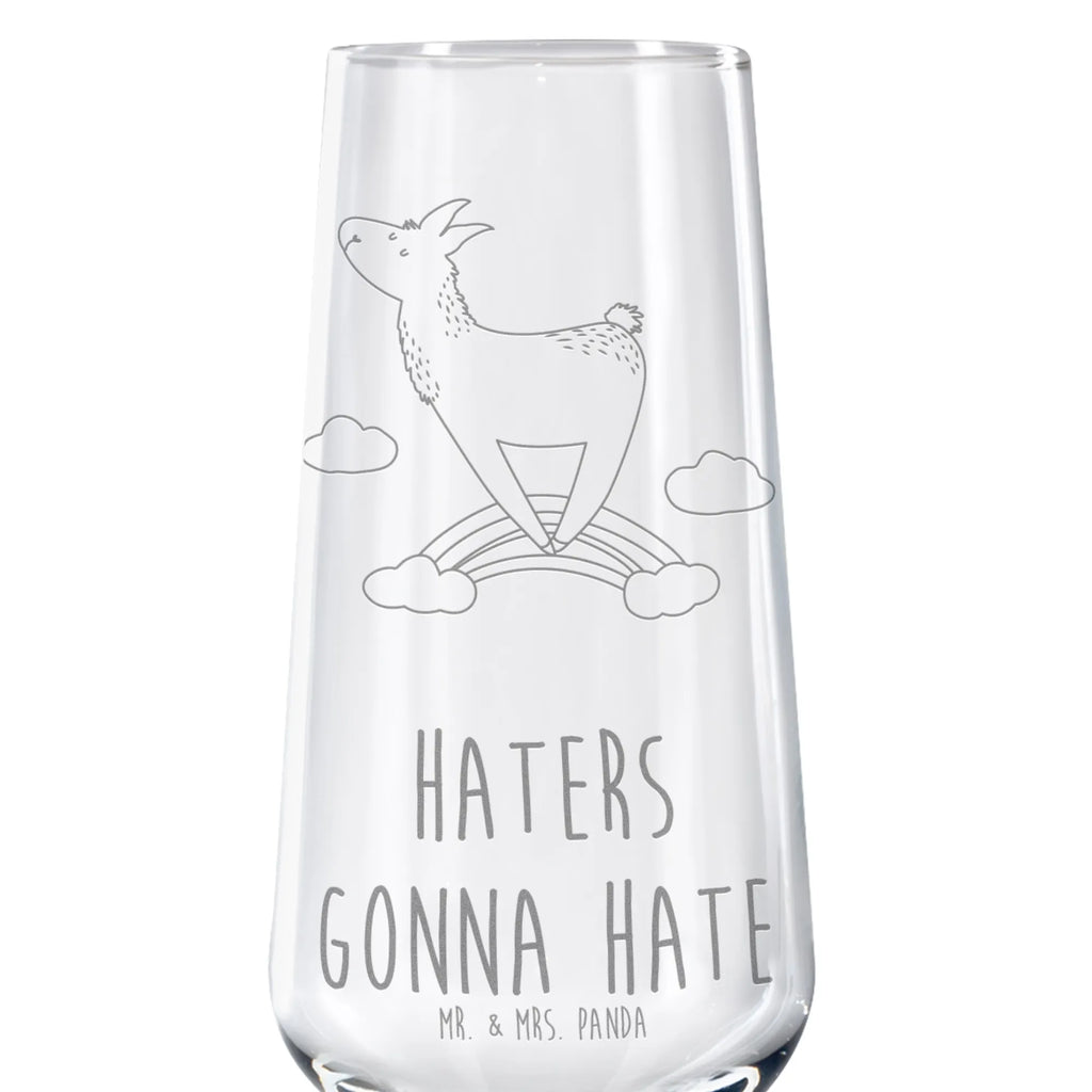 Sektglas Lama Regenbogen Sektglas, Sektglas mit Gravur, Spülmaschinenfeste Sektgläser, Lama, Alpaka, Lamas, Regenbogen, Haters gonna hate, Haters, Selbstständig, Außenseiter, Schule, Abi, Hobby, Wolkenland, Freiheit