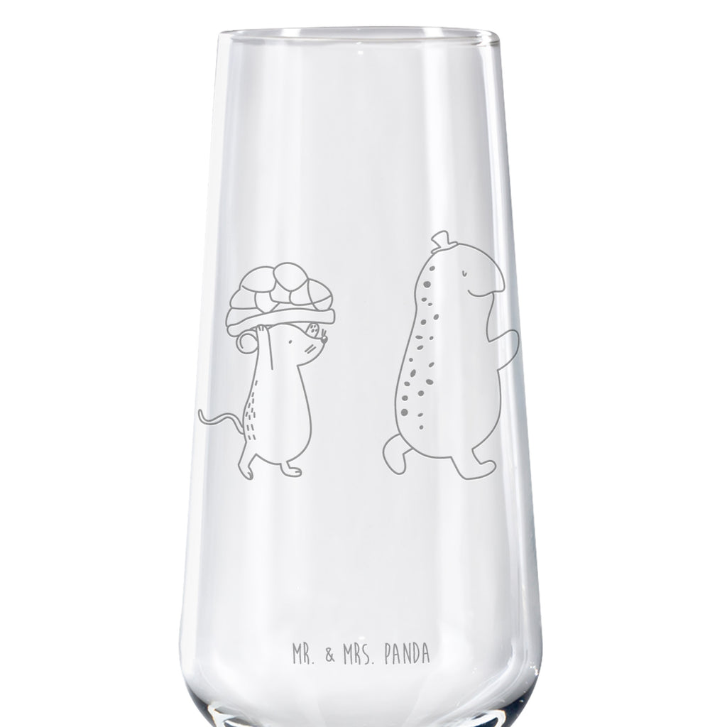 Sektglas Schildkröte & Maus Sektglas, Sektglas mit Gravur, Spülmaschinenfeste Sektgläser, Schildkröte, Maus, Freunde, Freundinnen, beste Freunde, beste Freundinnen