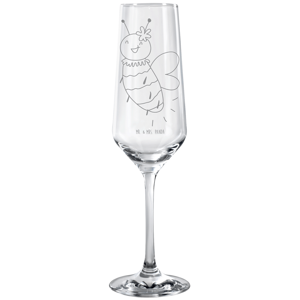 Sektglas Biene Blume Sektglas, Sektglas mit Gravur, Spülmaschinenfeste Sektgläser, Biene, Wespe, Hummel