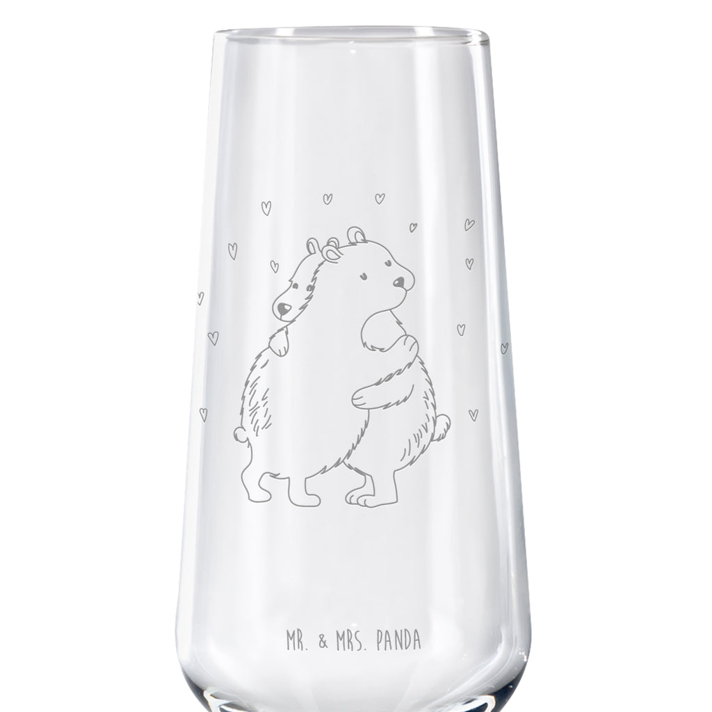 Sektglas Eisbär Umarmen Sektglas, Sektglas mit Gravur, Spülmaschinenfeste Sektgläser, Tiermotive, Gute Laune, lustige Sprüche, Tiere