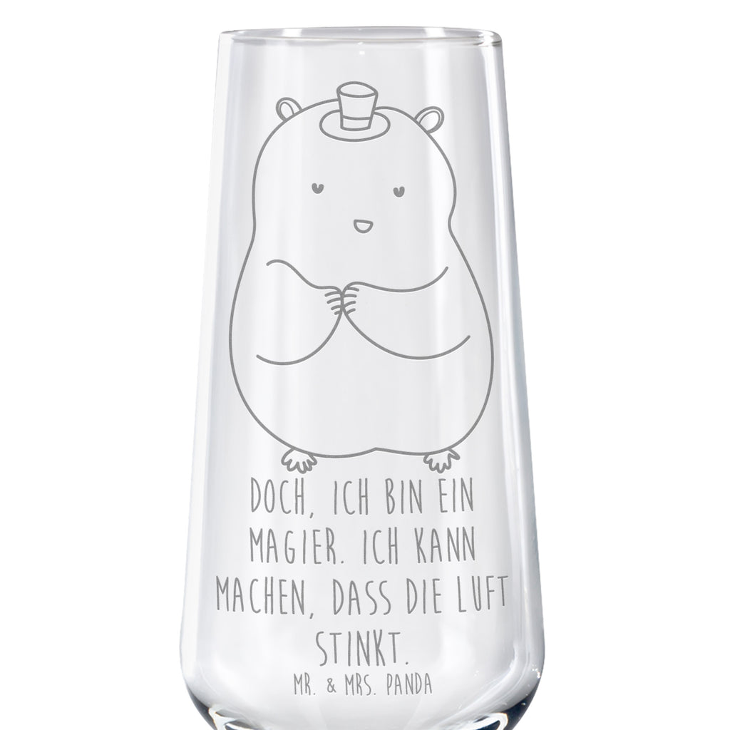 Sektglas Hamster mit Hut Sektglas, Sektglas mit Gravur, Spülmaschinenfeste Sektgläser, Tiermotive, Gute Laune, lustige Sprüche, Tiere, Hamster, Hut, Magier, Zylinder, Zwerghamster, Zauberer