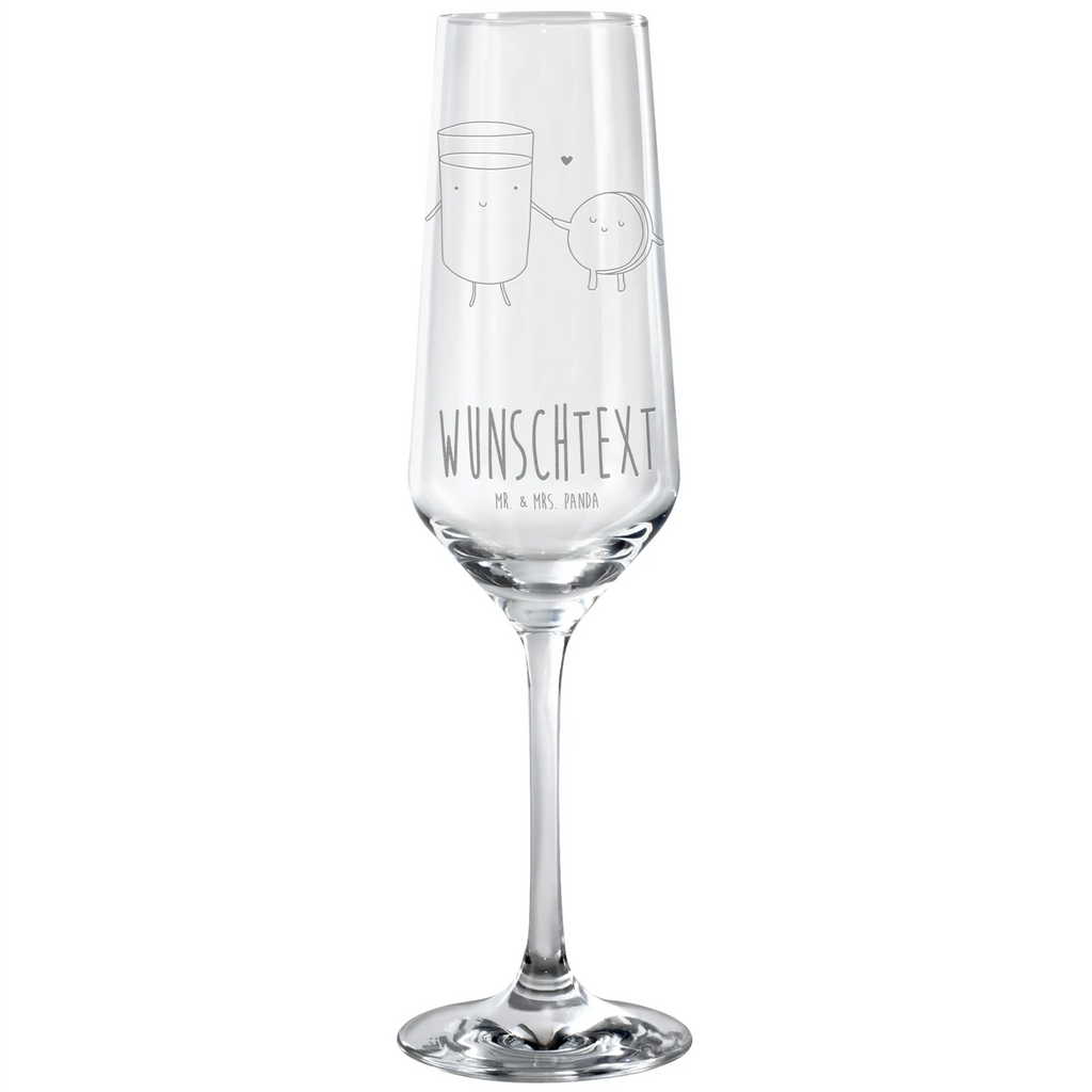 Personalisiertes Sektglas Milch & Keks Sektglas, Sektglas mit Gravur, Spülmaschinenfeste Sektgläser, Tiermotive, Gute Laune, lustige Sprüche, Tiere, Milk, Cookie, Milch, Keks, Kekse, Kaffee, Einladung Frühstück, Motiv süß, romantisch, perfektes Paar