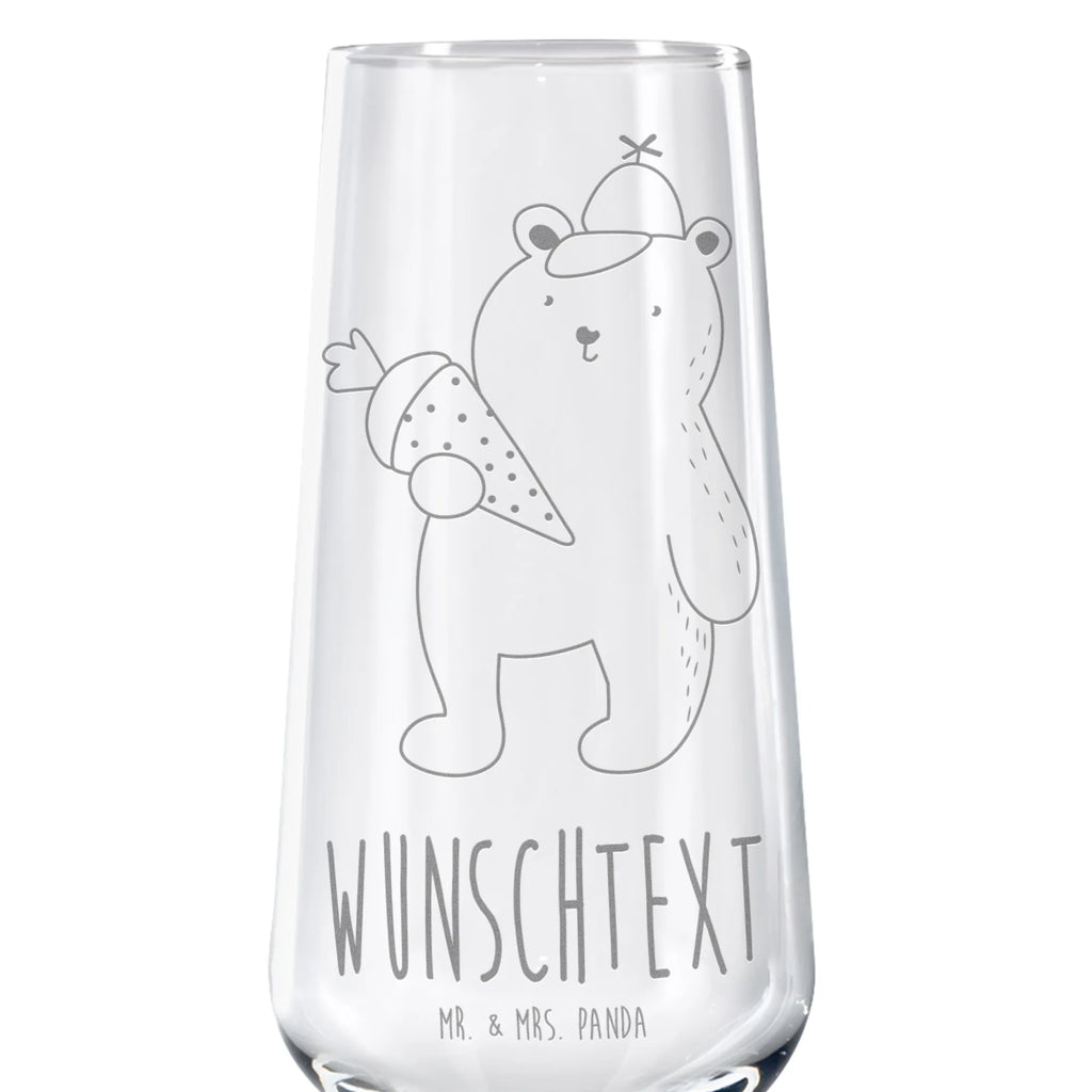 Personalisiertes Sektglas Bär mit Schultüte Sektglas, Sektglas mit Gravur, Spülmaschinenfeste Sektgläser, Bär, Teddy, Teddybär, Bär Motiv, Schultüte, Erster Schultag Geschenk, Einschulung Geschenk, Schule Geschenk, Grundschule, Schulanfang, Schulbeginn