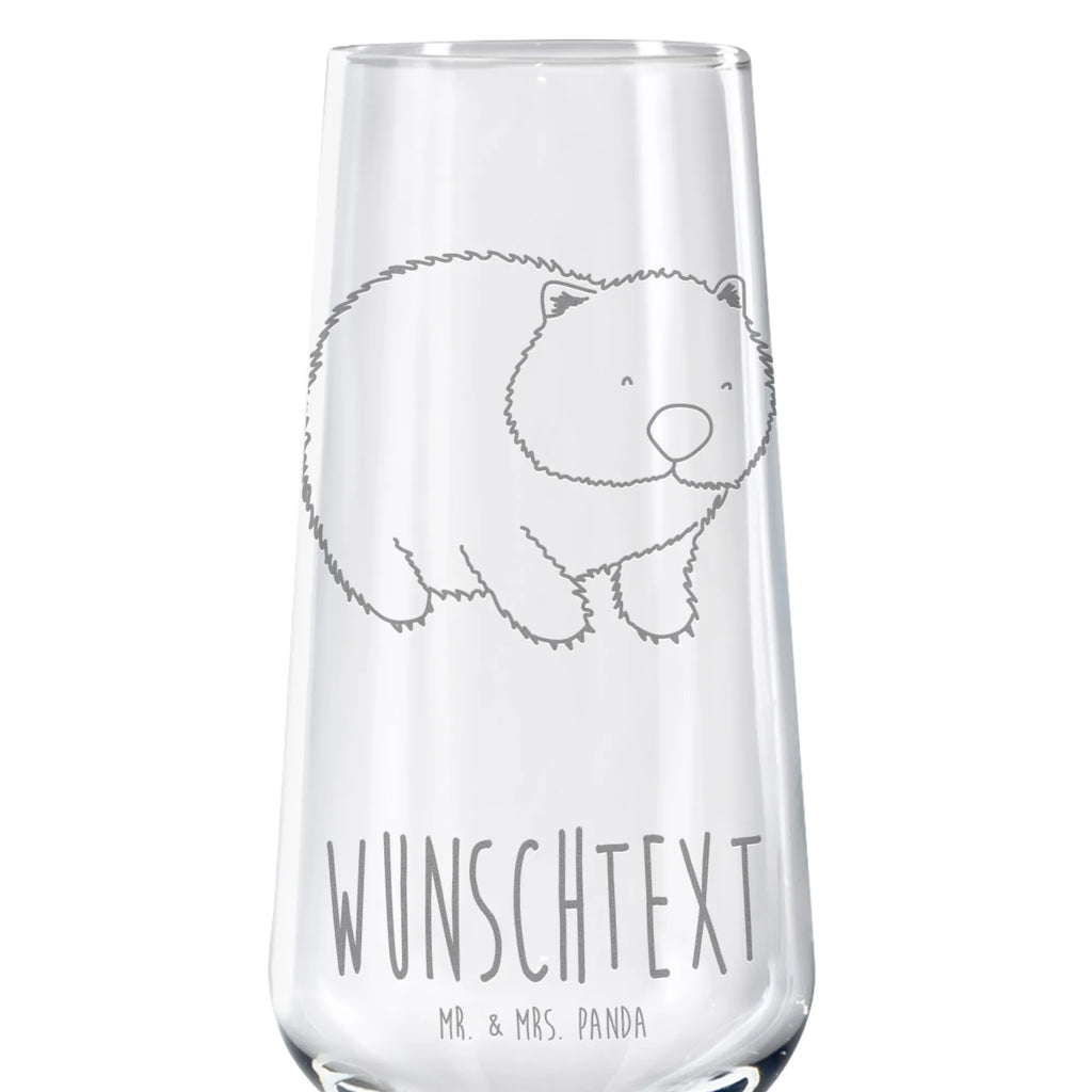 Personalisiertes Sektglas Wombat Sektglas, Sektglas mit Gravur, Spülmaschinenfeste Sektgläser, Tiermotive, Gute Laune, lustige Sprüche, Tiere, Wombat, Das Leben ist schön, Motivation, Spruch, Australien