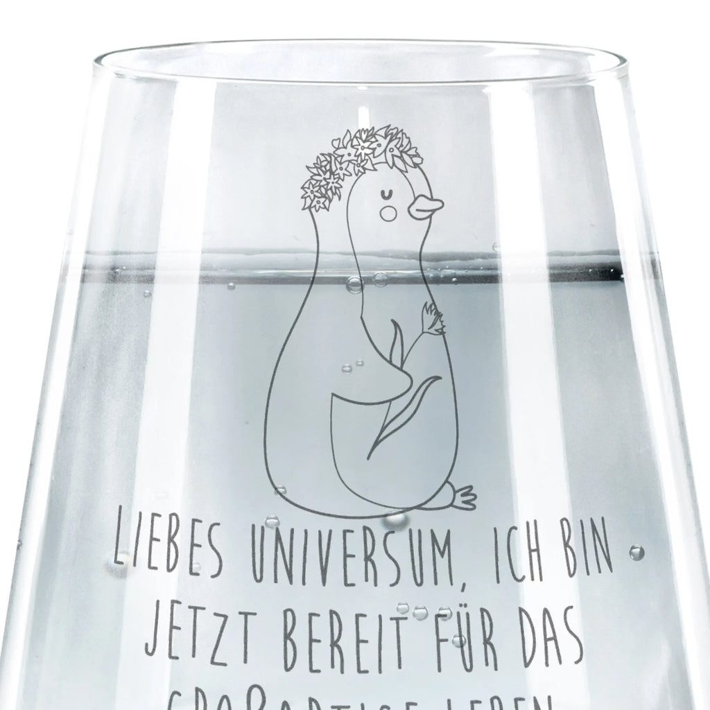 Trinkglas Pinguin Blumenkranz Trinkglas, Trinkglas mit Gravur, Wasserglas, Spülmaschinenfeste Trinkglser, Glas, Gläser, Trinkgläser, Wassergläser, Design Glas, Schöne Trinkgläser, Moderne Trinkgläser, Trinkgläser bunt, Saftgläser, Pinguin, Pinguine, Blumenkranz, Universum, Leben, Wünsche, Ziele, Lebensziele, Motivation, Lebenslust, Liebeskummer, Geschenkidee