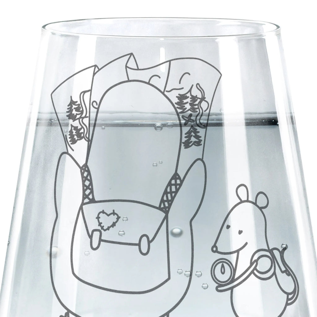 Trinkglas Pinguin & Maus Wanderer Trinkglas, Trinkglas mit Gravur, Wasserglas, Spülmaschinenfeste Trinkglser, Glas, Gläser, Trinkgläser, Wassergläser, Design Glas, Schöne Trinkgläser, Moderne Trinkgläser, Trinkgläser bunt, Saftgläser, Pinguin, Pinguine, Abenteurer, Abenteuer, Roadtrip, Ausflug, Wanderlust, wandern