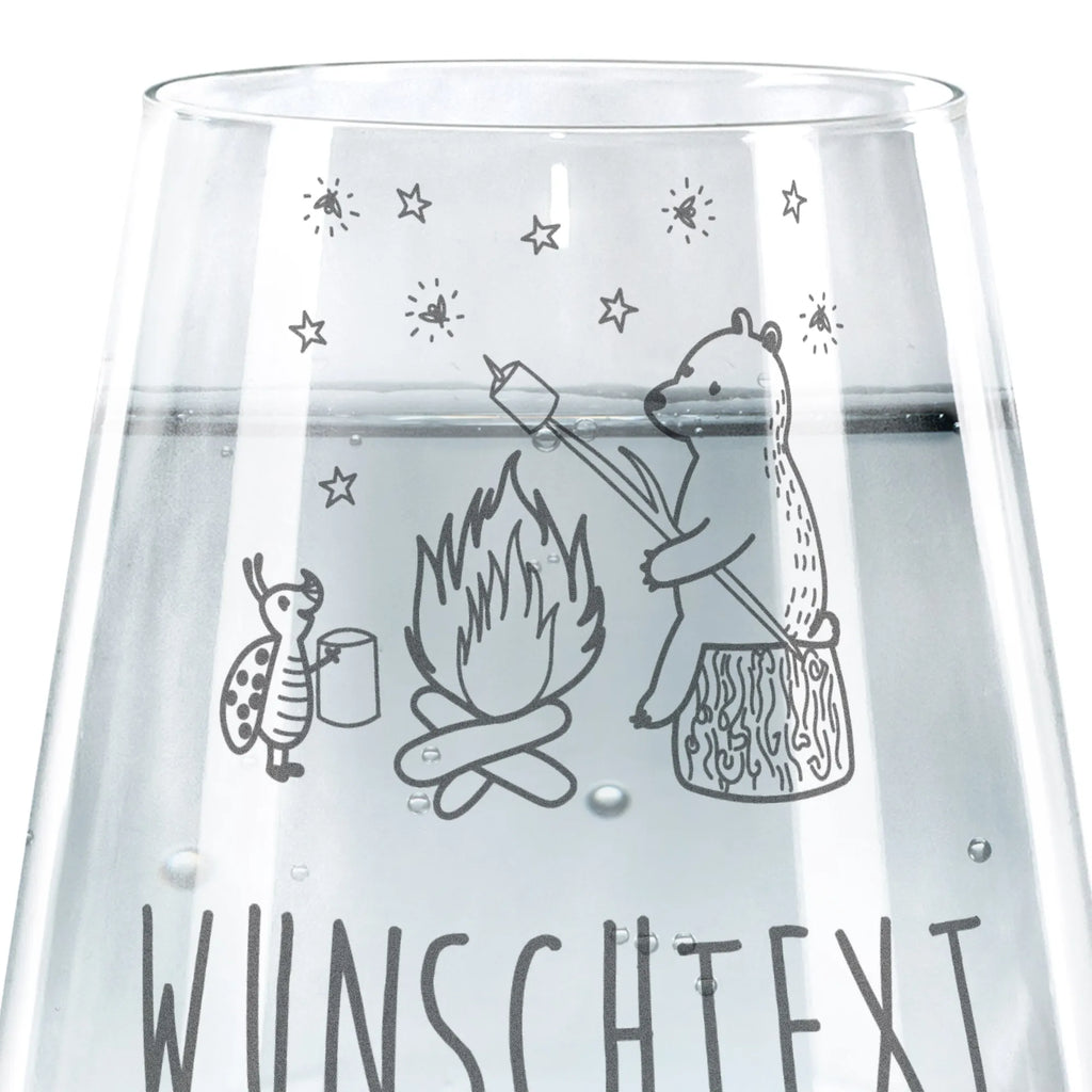 Personalisiertes Trinkglas Bär & Marienkäfer Lagerfeuer Trinkglas, Trinkglas mit Gravur, Wasserglas, Spülmaschinenfeste Trinkglser, Bär, Teddy, Teddybär, Lagerfeuer