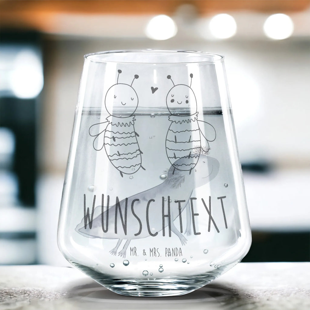 Personalisiertes Trinkglas Biene Verliebt Trinkglas, Trinkglas mit Gravur, Wasserglas, Spülmaschinenfeste Trinkglser, Biene, Wespe, Hummel