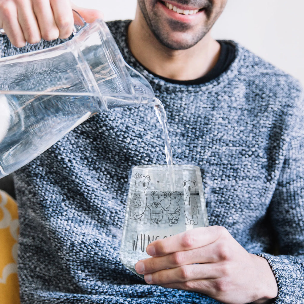 Personalisiertes Trinkglas Koala Familie zwei Trinkglas, Trinkglas mit Gravur, Wasserglas, Spülmaschinenfeste Trinkglser, Familie, Vatertag, Muttertag, Bruder, Schwester, Mama, Papa, Oma, Opa, Koala, Koalabär, beste Familie, Familienzeit, Familienleben, Koalafamilie, Lieblingsfamilie