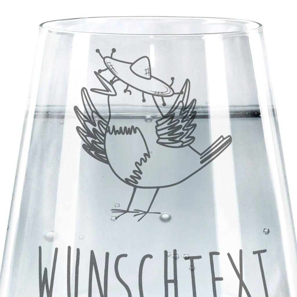 Personalisiertes Trinkglas Rabe Sombrero Trinkglas, Trinkglas mit Gravur, Wasserglas, Spülmaschinenfeste Trinkglser, Tiermotive, Gute Laune, lustige Sprüche, Tiere, Rabe, Vogel, Vögel, Spruch positiv, fröhlich sein, glücklich sein, Glück Spruch, froh, Elster, Motivation