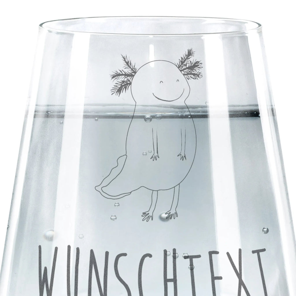 Personalisiertes Trinkglas Axolotl Glücklich Trinkglas, Trinkglas mit Gravur, Wasserglas, Spülmaschinenfeste Trinkglser, Axolotl, Molch, Axolot, Schwanzlurch, Lurch, Lurche, Motivation, gute Laune