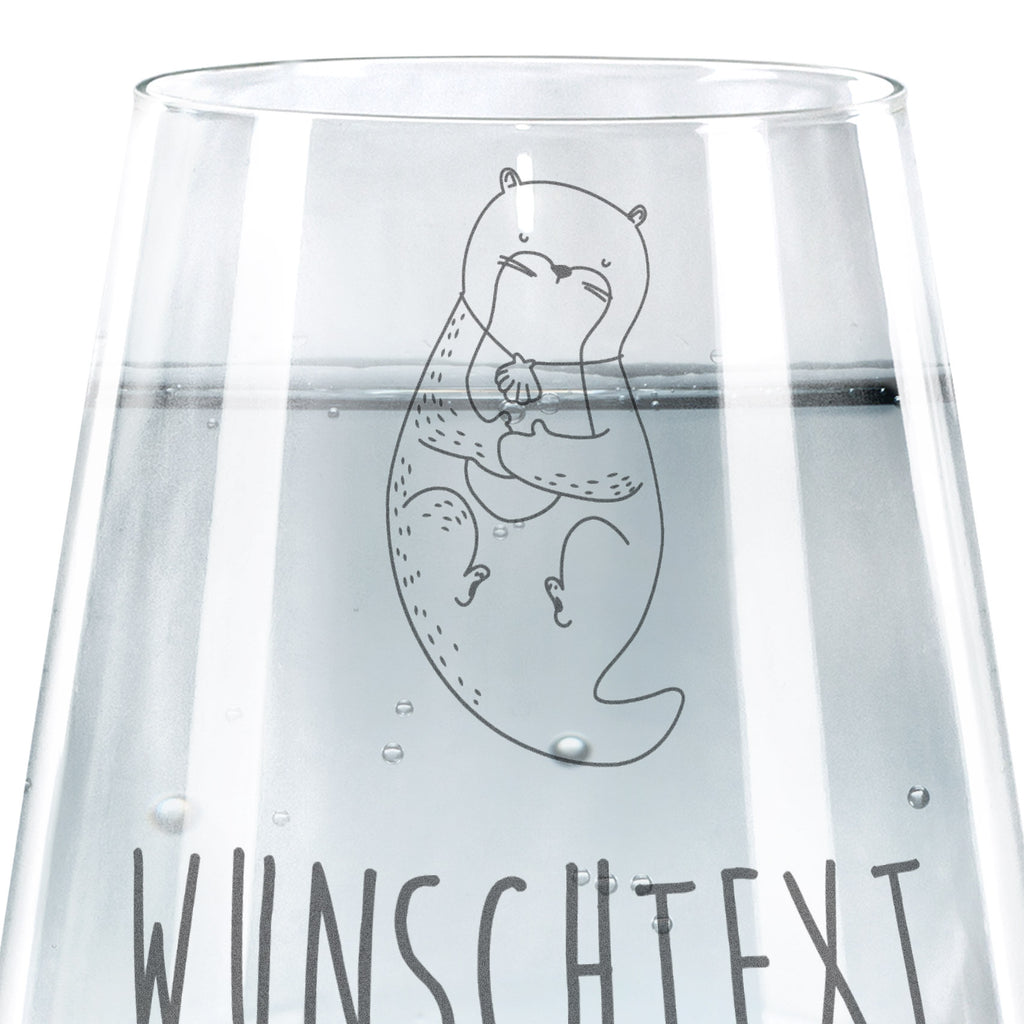 Personalisiertes Trinkglas Otter Muschel Trinkglas, Trinkglas mit Gravur, Wasserglas, Spülmaschinenfeste Trinkglser, Otter, Fischotter, Seeotter, Otterliebe, grübeln, träumen, Motivation, Tagträumen, Büro