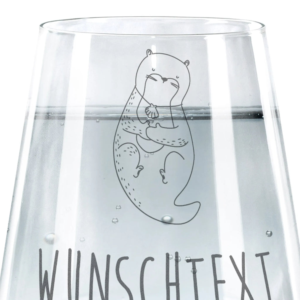 Personalisiertes Trinkglas Otter Muschel Trinkglas, Trinkglas mit Gravur, Wasserglas, Spülmaschinenfeste Trinkglser, Otter, Fischotter, Seeotter, Otterliebe, grübeln, träumen, Motivation, Tagträumen, Büro