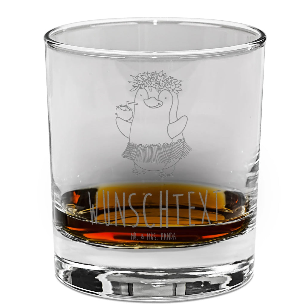 Personalisiertes Whiskey Glas Pinguin Kokosnuss Whiskeylgas, Whiskey Glas, Whiskey Glas mit Gravur, Whiskeyglas mit Spruch, Whiskey Glas mit Sprüchen, Pinguin, Aloha, Hawaii, Urlaub, Kokosnuss, Pinguine