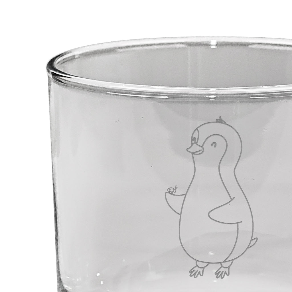 Personalisiertes Whiskey Glas Pinguin Marienkäfer Whiskeylgas, Whiskey Glas, Whiskey Glas mit Gravur, Whiskeyglas mit Spruch, Whiskey Glas mit Sprüchen, Pinguin, Pinguine, Marienkäfer, Liebe, Wunder, Glück, Freude, Lebensfreude