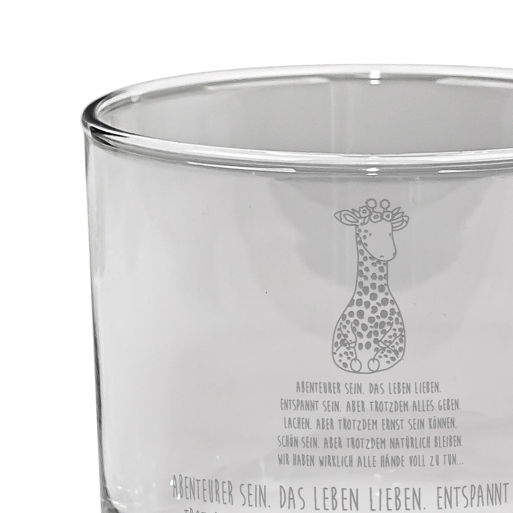 Whiskey Glas Giraffe Blumenkranz Whiskeylgas, Whiskey Glas, Whiskey Glas mit Gravur, Whiskeyglas mit Spruch, Whiskey Glas mit Sprüchen, Whiskygläser, Whisky Gläser, Whiskey Tumbler, Whiskyglas mit Gravur, Gravur Whiskyglas, Edle Whiskygläser, Afrika, Wildtiere, Giraffe, Blumenkranz, Abenteurer, Selbstliebe, Freundin