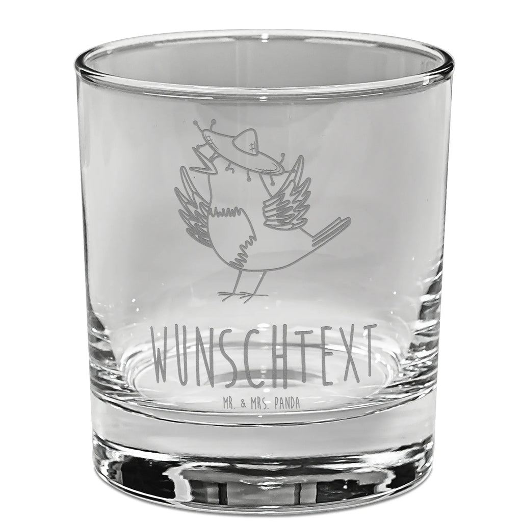 Personalisiertes Whiskey Glas Rabe mit Sombrero Whiskeylgas, Whiskey Glas, Whiskey Glas mit Gravur, Whiskeyglas mit Spruch, Whiskey Glas mit Sprüchen, Tiermotive, Gute Laune, lustige Sprüche, Tiere, Rabe, Vogel, Vögel, Spruch positiv, fröhlich sein, glücklich sein, Glück Spruch, froh, Elster, Motivation