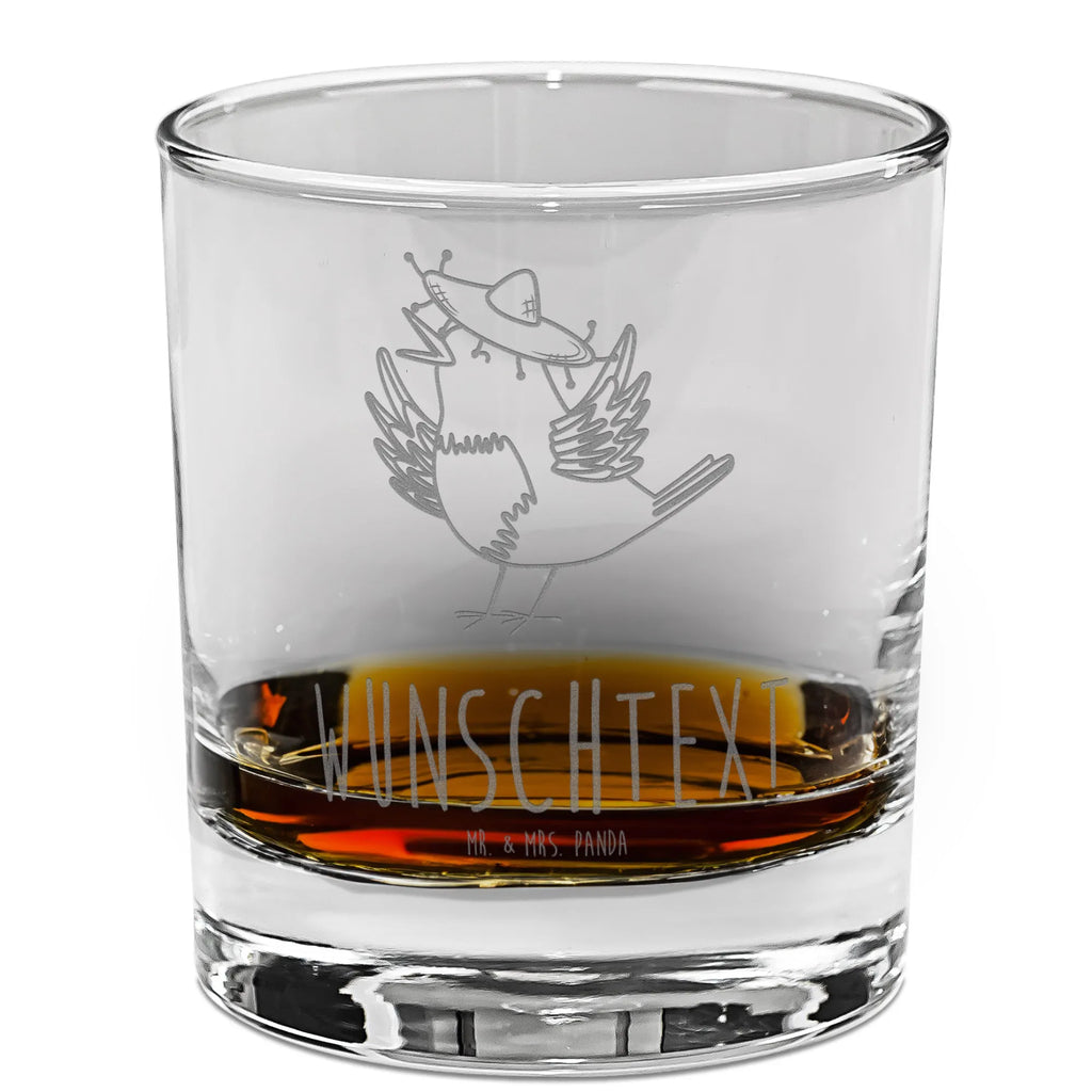 Personalisiertes Whiskey Glas Rabe mit Sombrero Whiskeylgas, Whiskey Glas, Whiskey Glas mit Gravur, Whiskeyglas mit Spruch, Whiskey Glas mit Sprüchen, Tiermotive, Gute Laune, lustige Sprüche, Tiere, Rabe, Vogel, Vögel, Spruch positiv, fröhlich sein, glücklich sein, Glück Spruch, froh, Elster, Motivation