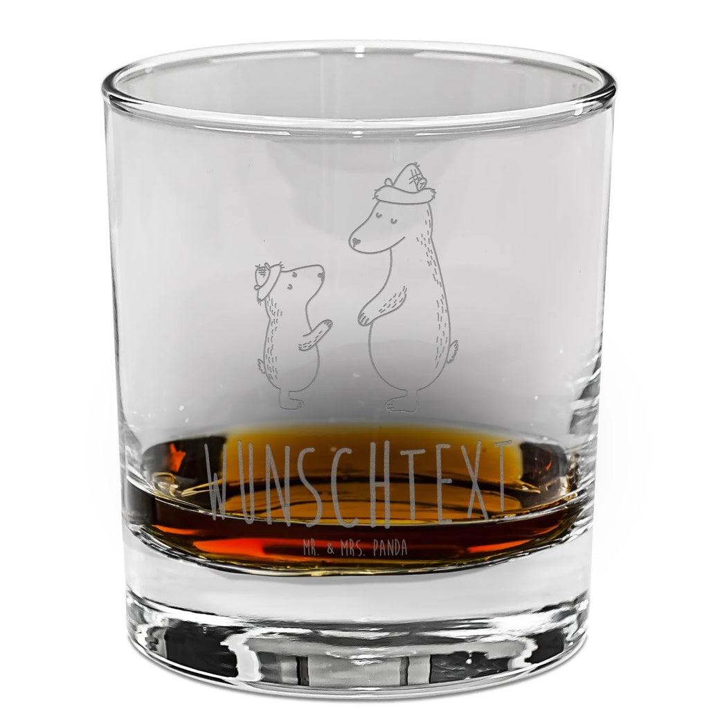 Personalisiertes Whiskey Glas Bären mit Hut Whiskeylgas, Whiskey Glas, Whiskey Glas mit Gravur, Whiskeyglas mit Spruch, Whiskey Glas mit Sprüchen, Familie, Vatertag, Muttertag, Bruder, Schwester, Mama, Papa, Oma, Opa, Bär, Bären, Vater, Papi, Paps, Dad, Daddy, Lieblingsmensch, Sohn, Söhne, Kind, Kinder, Vater-Sohn, Family, Vorbild