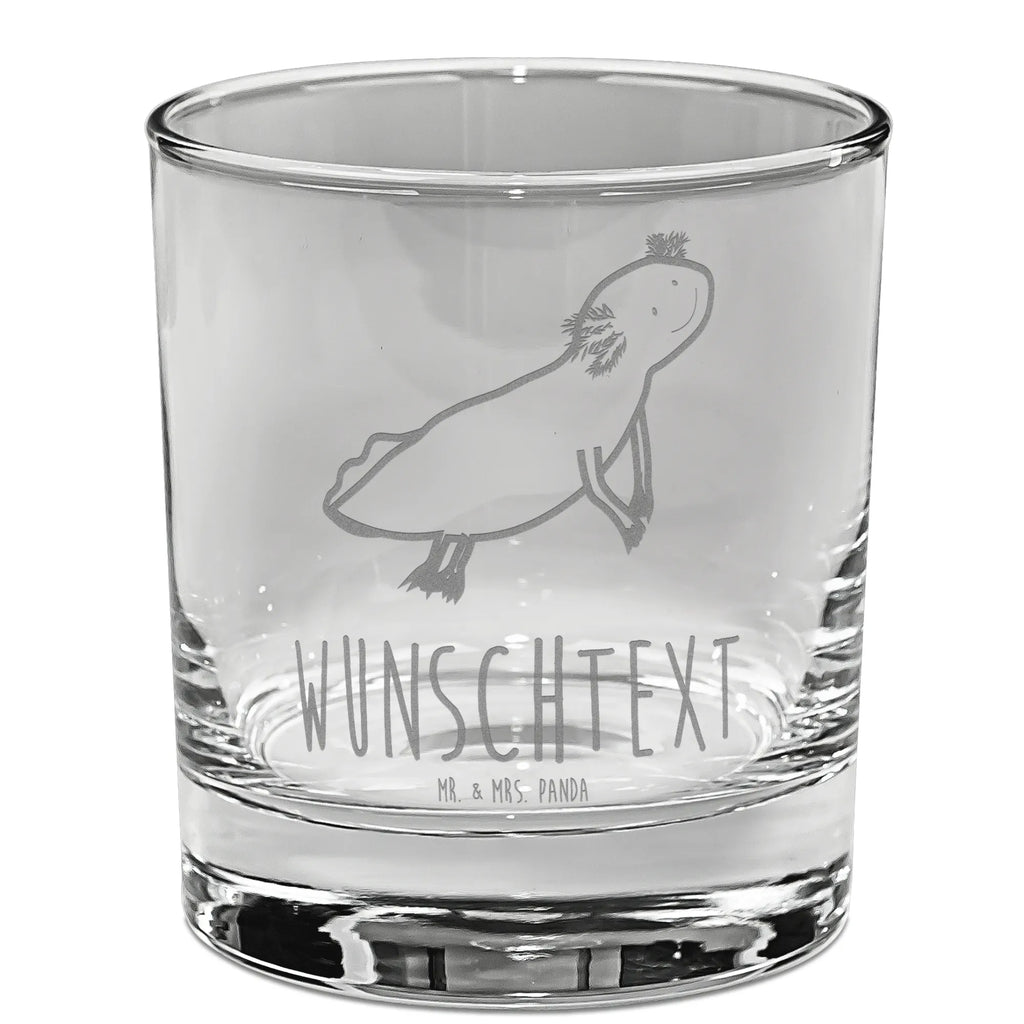 Personalisiertes Whiskey Glas Axolotl schwimmt Whiskeylgas, Whiskey Glas, Whiskey Glas mit Gravur, Whiskeyglas mit Spruch, Whiskey Glas mit Sprüchen, Axolotl, Molch, Axolot, Schwanzlurch, Lurch, Lurche, Problem, Probleme, Lösungen, Motivation